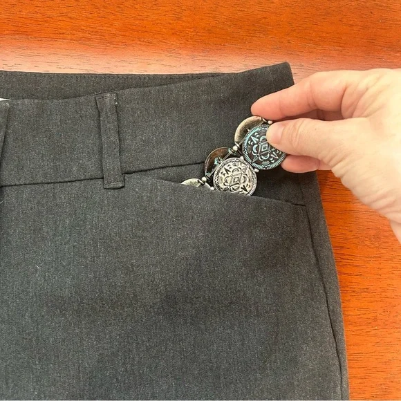 Loft Charcoal gray four pocket Women's Cropped Pants size 8 - Picture 8 of 16